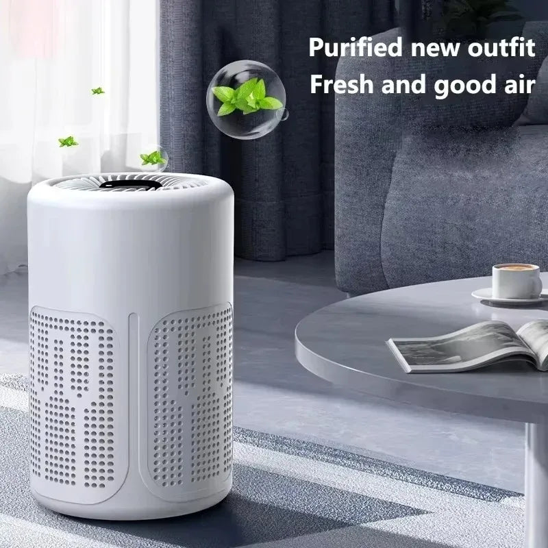 Mini Desktop Air Purifier HEPA Filter With Negative Ion Technology Eliminates Formaldehyde Odors Smoke And Dust Particles