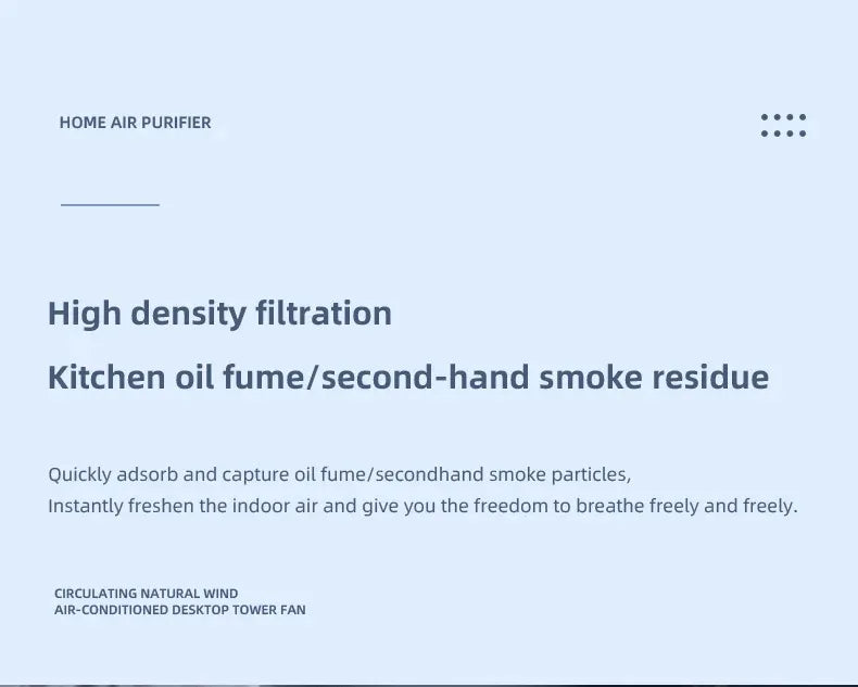 Mini Desktop Air Purifier HEPA Filter With Negative Ion Technology Eliminates Formaldehyde Odors Smoke And Dust Particles