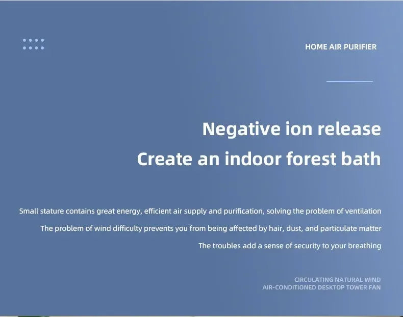 Mini Desktop Air Purifier HEPA Filter With Negative Ion Technology Eliminates Formaldehyde Odors Smoke And Dust Particles