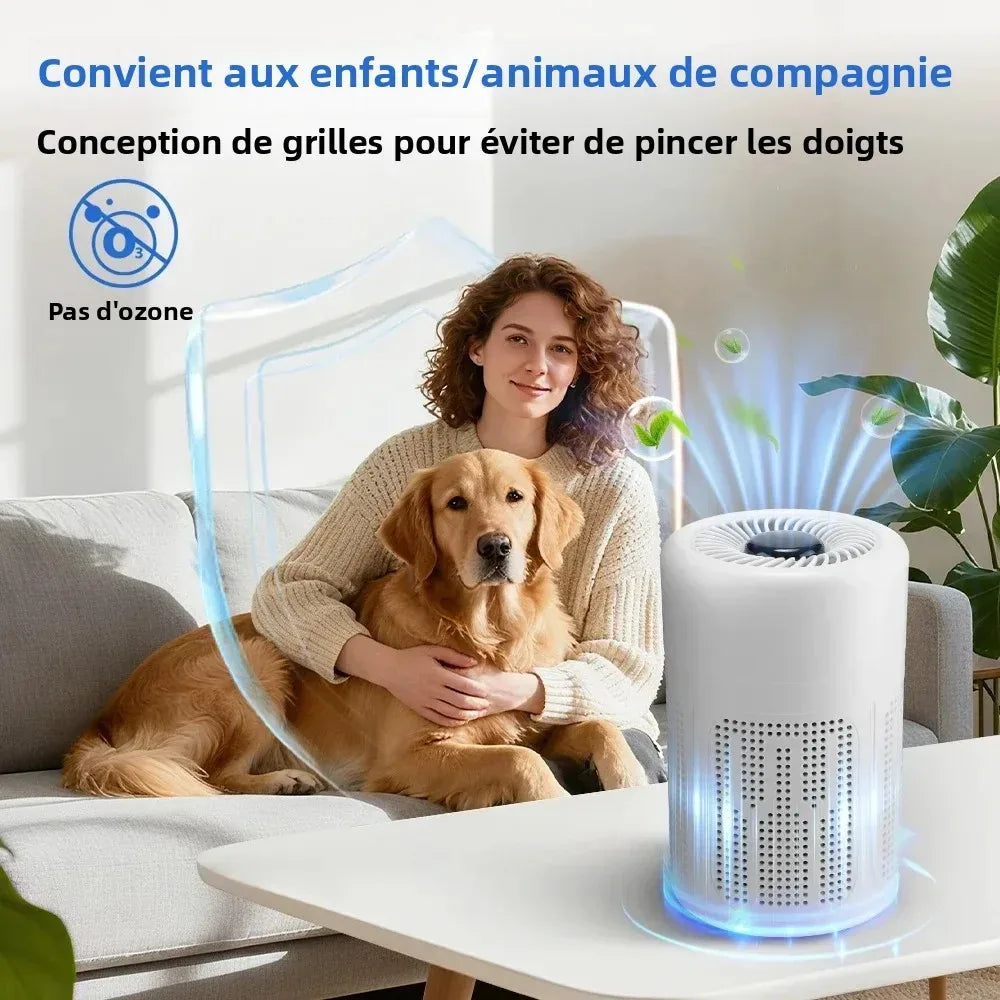 Mini Desktop Air Purifier HEPA Filter With Negative Ion Technology Eliminates Formaldehyde Odors Smoke And Dust Particles